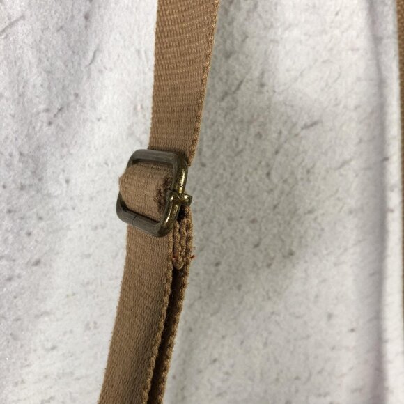 AUGUR Messenger Bag Mens Medium Beige Canvas Leather Crossbody Shoulder Casual - Picture 9 of 16